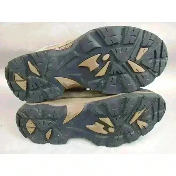 Hi-Tec Bandera Mid Waterproof Hiking Boots Suede Leather Tan Mens 14 New Laces - Picture 11 of 12